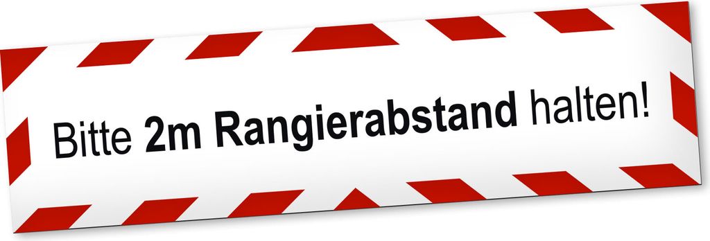 PantherPixel Rangierabstand 2m Magnetschild Auto Sicherheitsabstand Magnetfolie Geschenkidee 30 x 8 cm STANDARDFARBFOLIEN