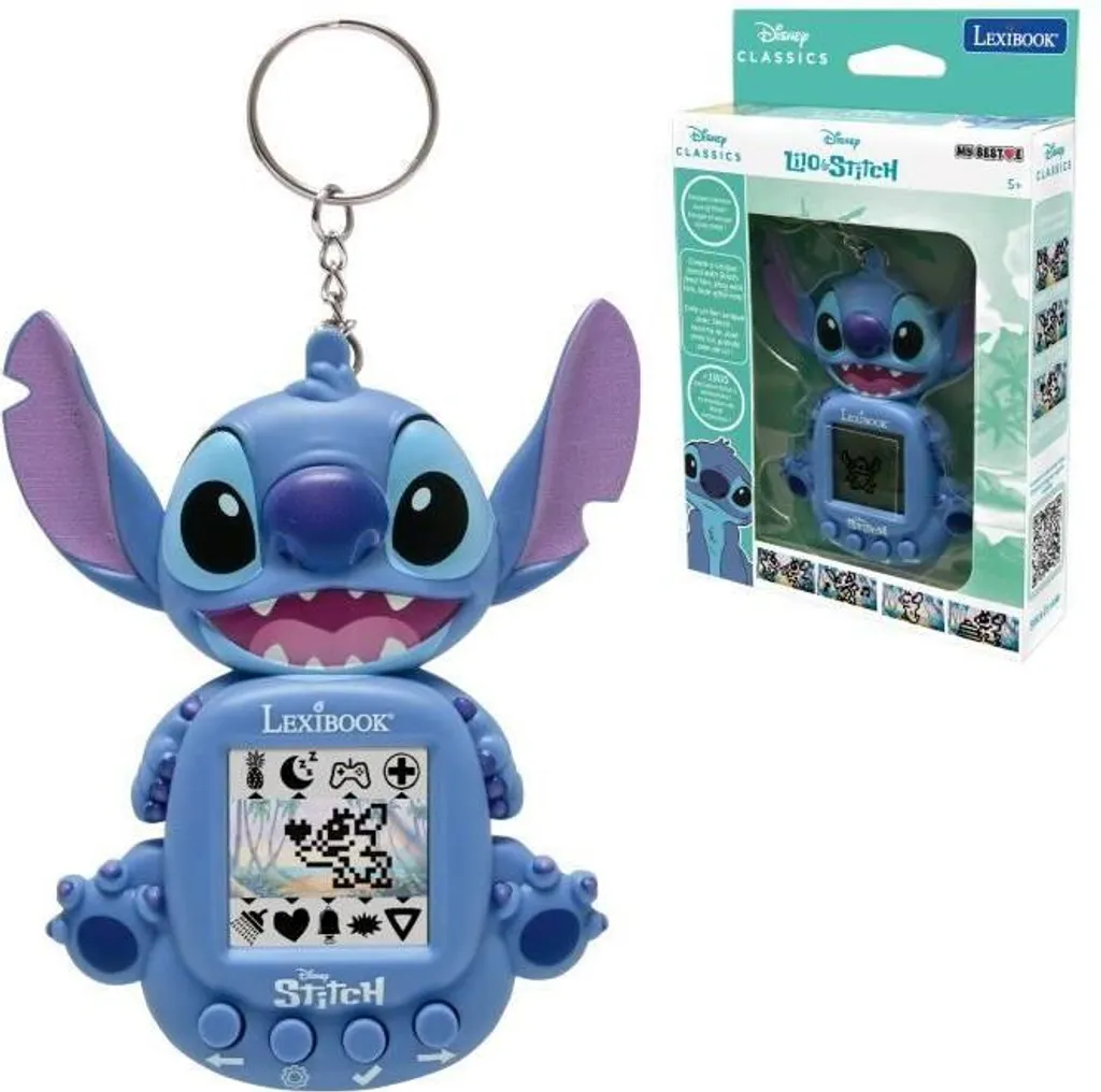 Console Virtual Pet Stitch Lexibook: Schermo Colori e Mini Giochi LCD