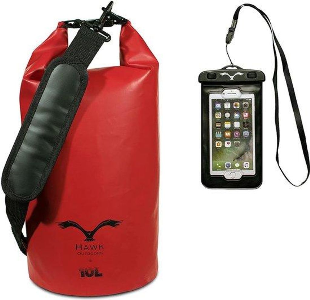 Wasserdichte Sporttasche 30l mit Schultergurten und Handyhülle für Kajak