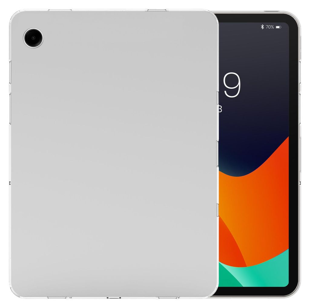 kwmobile Hülle kompatibel mit Samsung Galaxy Tab A9+ Hülle - weiches TPU Silikon Case transparent - Tablet Cover Transparent