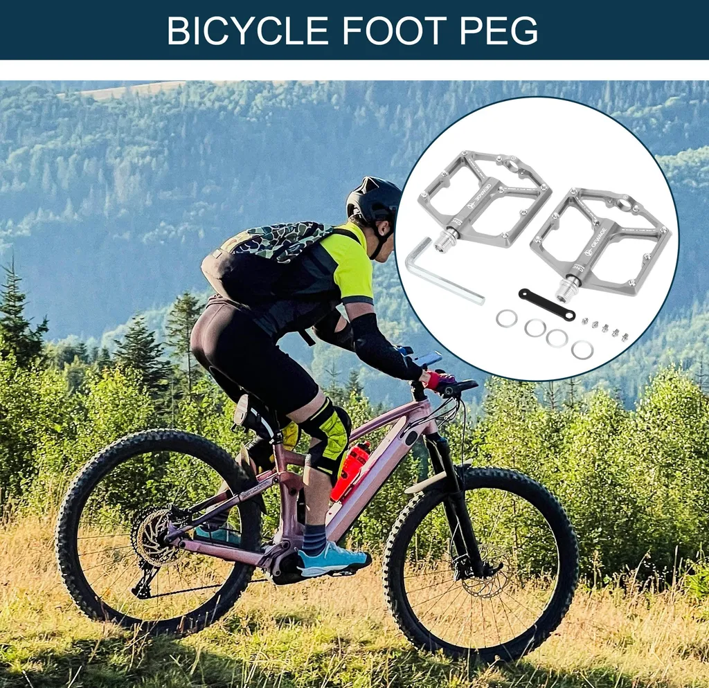 Repose-Pieds de Vélo 9/16 Pouces en Titane - Paire de Pédales Arrières