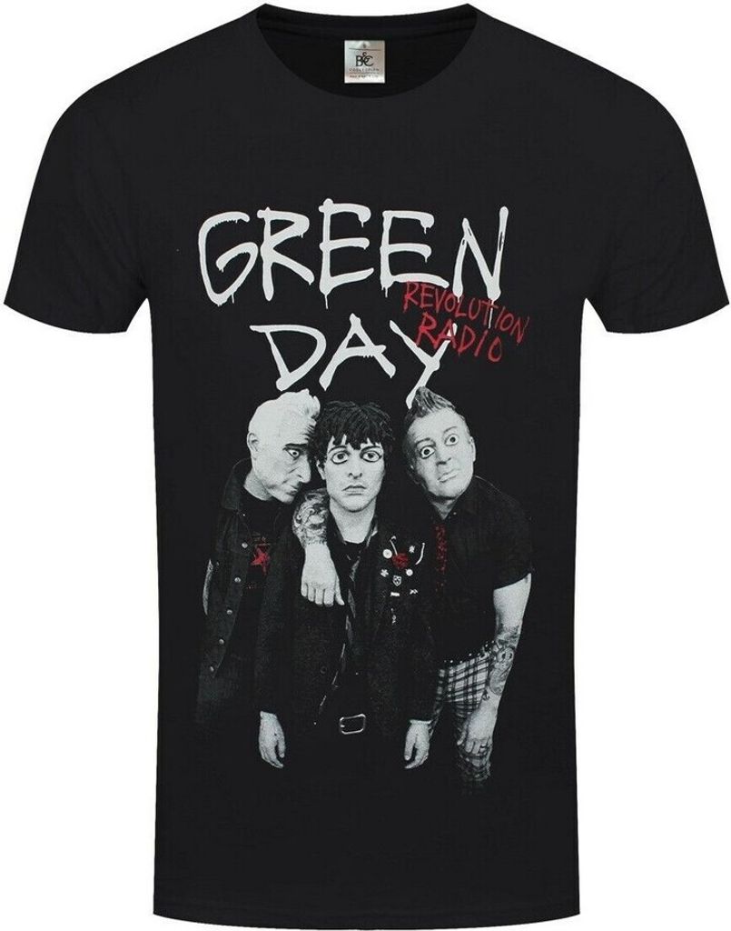 Green Day - "Red Hot" T-Shirt für Herren/Damen Uni RO412 (M) (Schwarz)