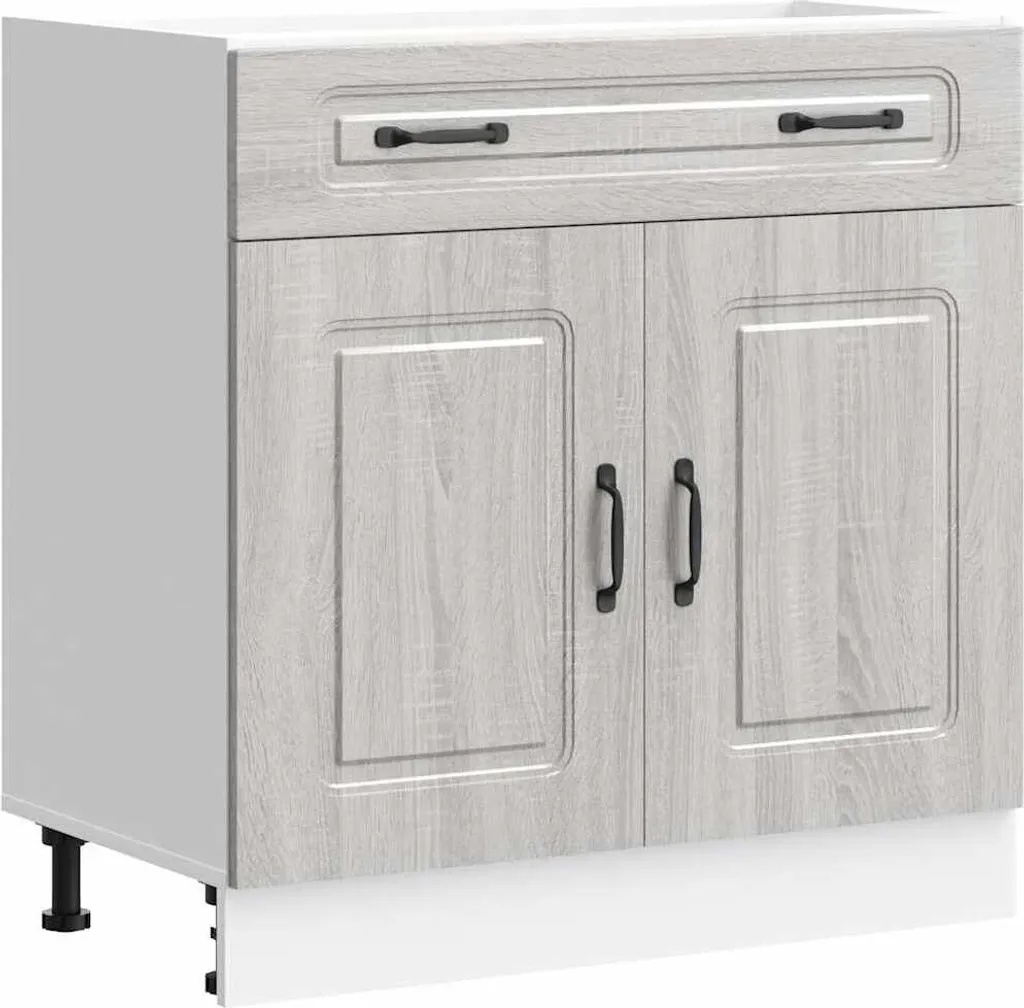 Base per cucina Kalmar Grey Sonoma in legno - 1