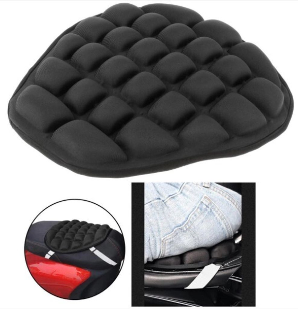 Premium Motorrad Sitzkissen – Kissen – Polster – Sattel – Reisen – Outdoor – Zubehör – Entspannung – Design – Schwarz