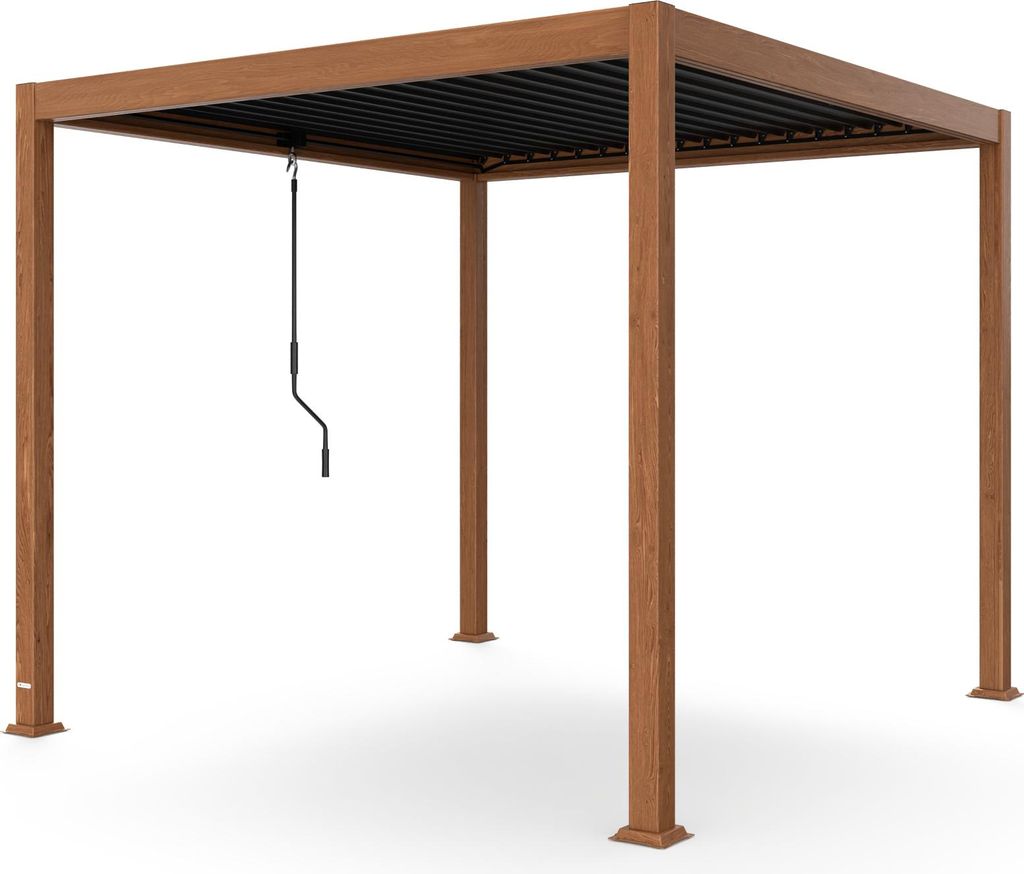 Blumfeldt Pergola 3x3 m - Verstellbares Lamellendach, UV-Schutz, Aluminium-Rahmen, Rostfrei, Wetterfest, Ideal Für Terrasse & Garten, Ganzjährig ...