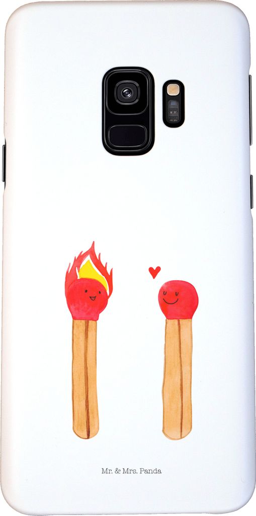 Mr. & Mrs. Panda Samsung Galaxy S9 Handyhülle Streichhölzer - Weiß - Geschenk, Cover, Handy Case, Schutzhülle, Smartphone Hülle, Liebesbeweis,...