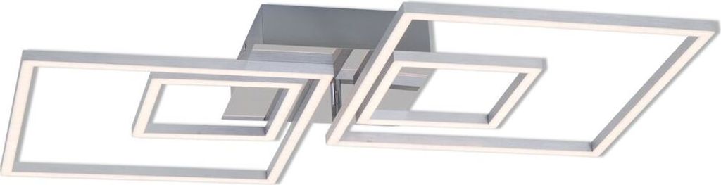 LED Deckenleuchte Dimmbar Memoryfunktion 45 W silber Metall-Kunststoff Briloner