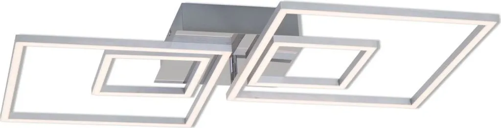 Plafonnier LED Briloner Frame 45W 3600lm dimmable chrome 65x52 cm