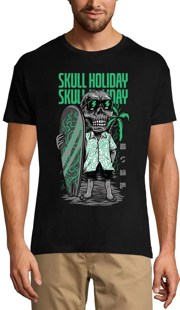 Herren Grafik T-Shirt Totenkopf-Surfer – Skull Holiday Surfer – Öko-Verantwortlich Vintage Jahrgang Kurzarm Lustige Druck Geburtstag Geschenk ...