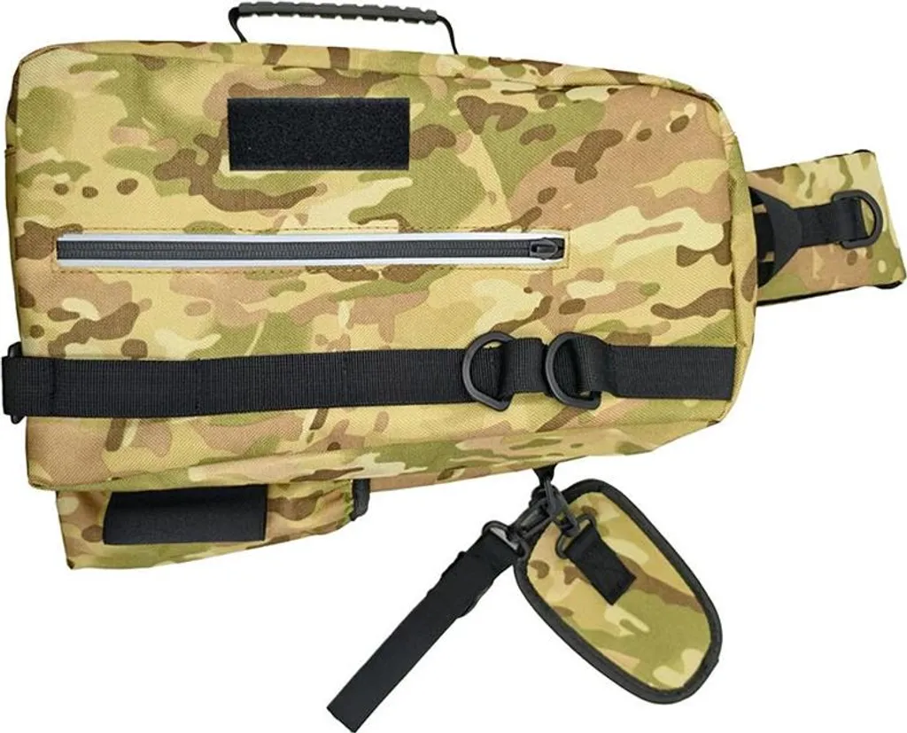 Sac à dos de pêche polyvalent kaki camouflage avec multiples poches - 3