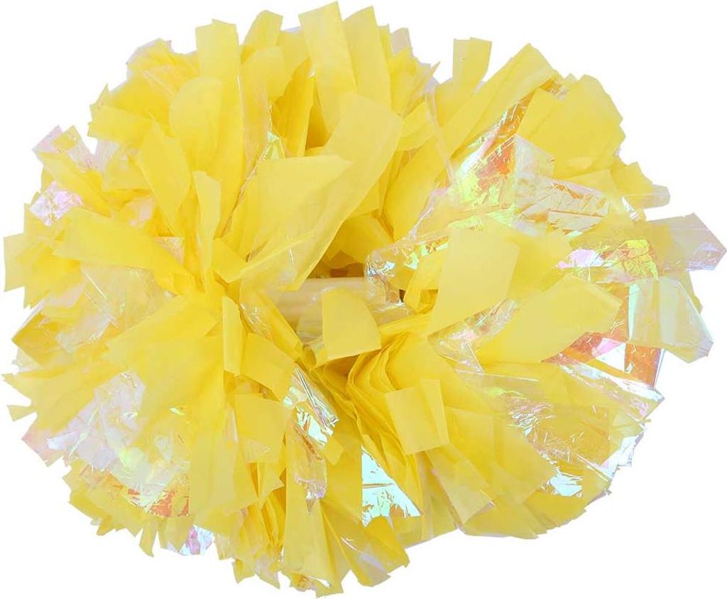 Cheerleading-Pompons, Pompons für Tanzpartys, Schulsportwettbewerbe (7 Farben + Gelb)