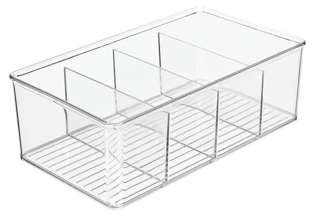 Aufbewahrungsbox Stapelbar Kasten 4 Fächer mDesign Produktbild 