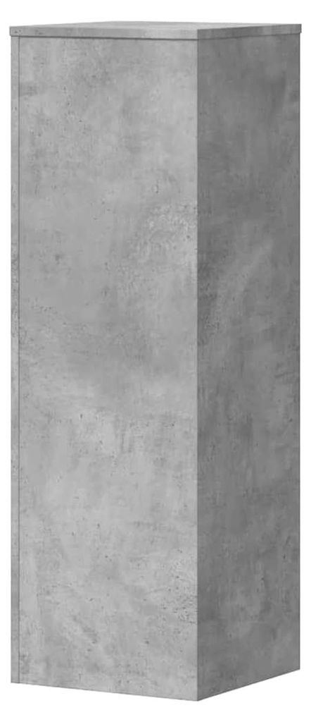 Pflanzenständer, Blumenständer mit hohler Konstruktion, Dekosäule für Pflanzen und Dekoartikel, Blumenhocker, Blumensäule, Betongrau Holzwerks...