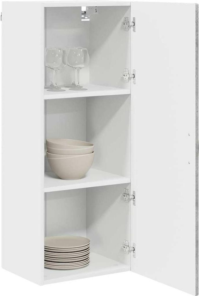 Langlebige Küchenschrank mit Tür Beton Grau 40 x 31 x 100cm Holzwerkstoff - Möbel113999 - Küchenschränke