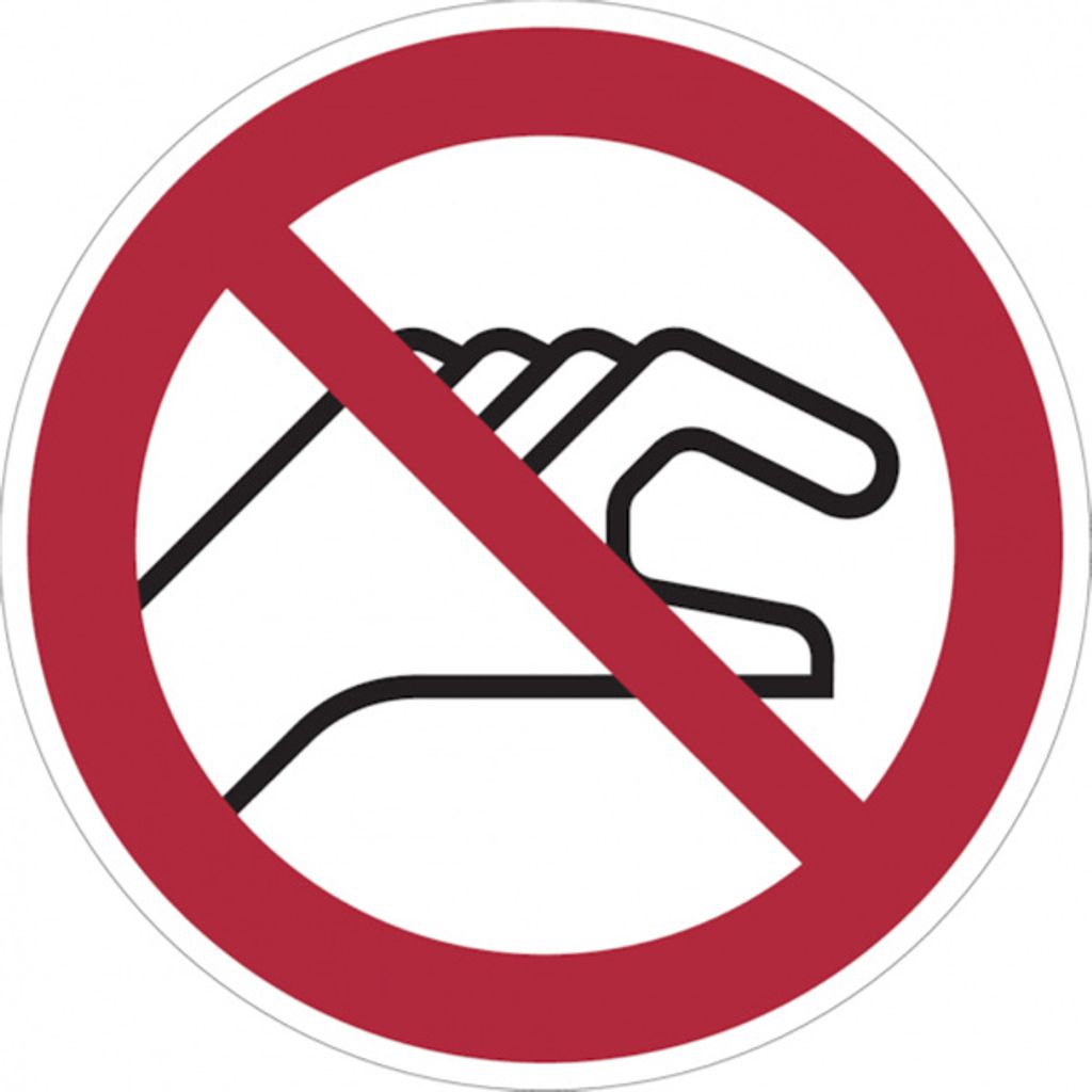 Dreifke Kunststoff-Schild "Hineinfassen verboten", Ø20cm, 1 Stück, Verbotsze...