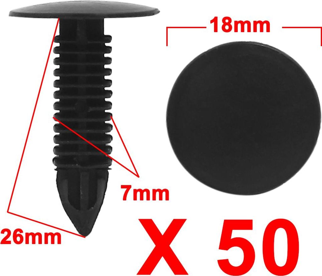 Befestigung Clips 50stk Auto Tür Stoßstange Kunststoff Trimm Panel Halter Niete