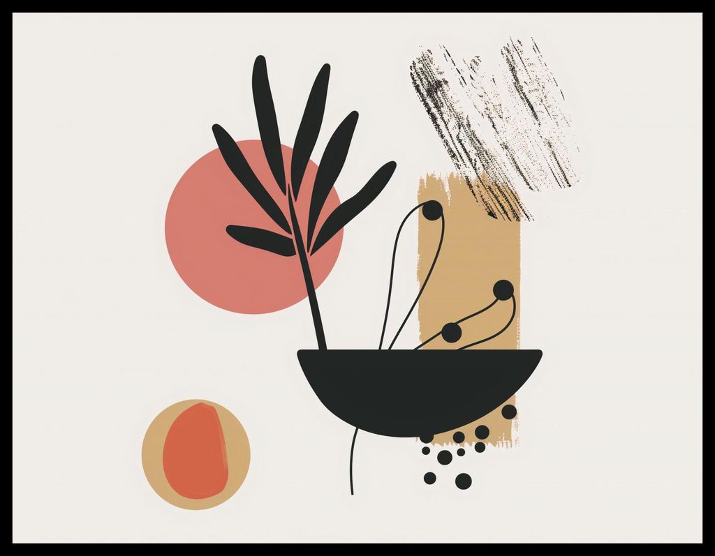 Plakat 65x50cm Kreative Striche