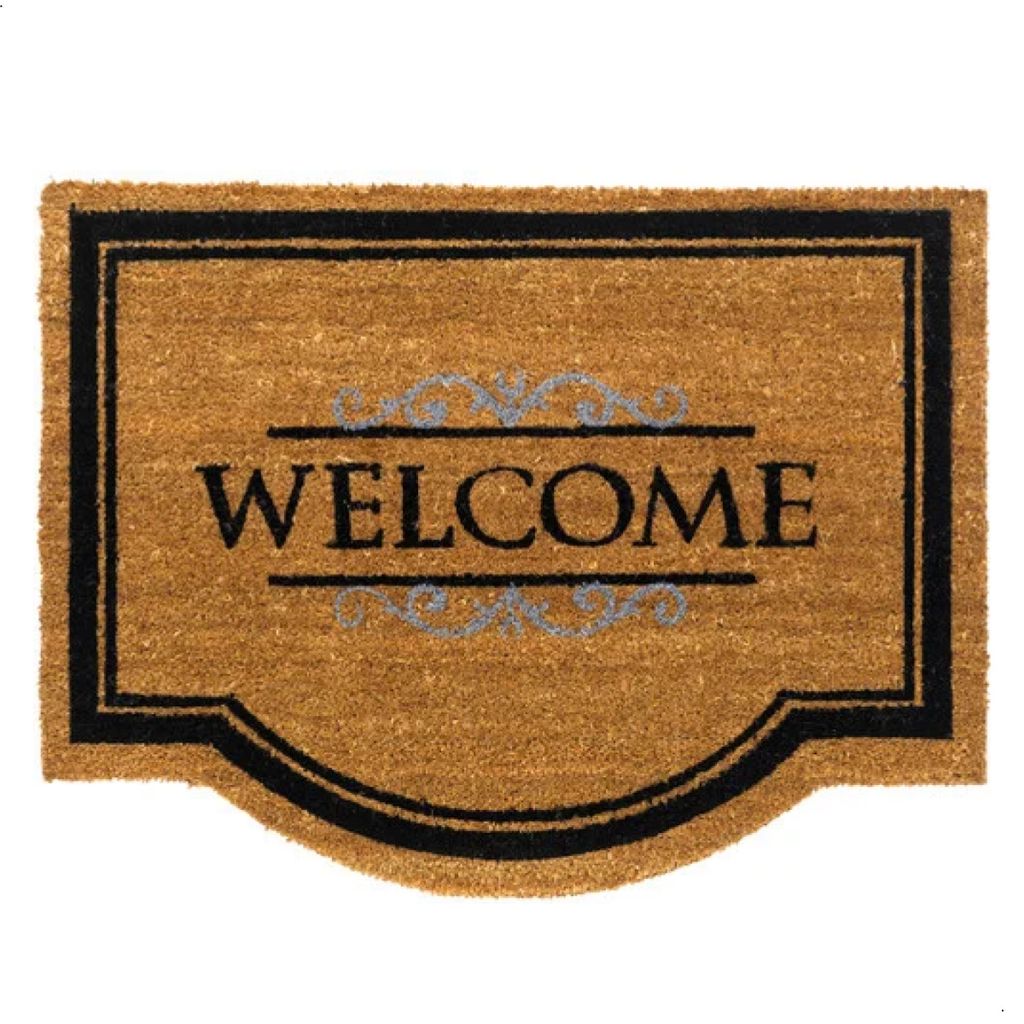 Paillasson Bienvenue 60 x 80 cm - Paillasson coco - Naturel Image du produit 