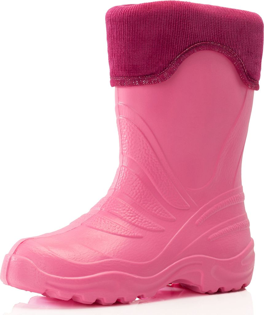 Ladeheid Kinder Mädchen Jungen federleichte Eva Thermo Gummistiefel gefüttert LA-861 (Rosa1025/Rosa, 22/23)