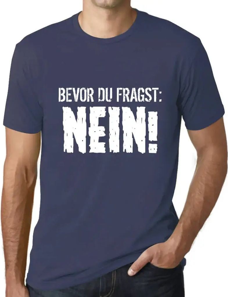 Herren Grafik T-Shirt Bevor Du Fragst: Nein Öko-Verantwortlich Vintage Jahrgang Kurzarm Lustige Druck Geburtstag Geschenk Mann