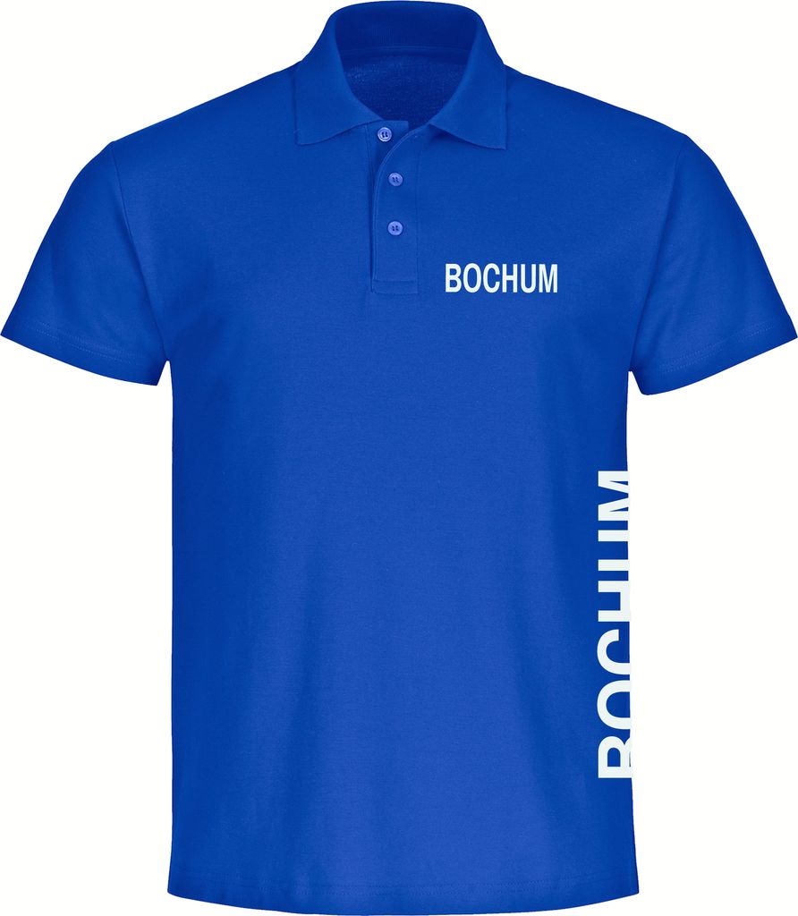 multifanshop Poloshirt - Bochum - Brust & Seite, blau, Größe XXL
