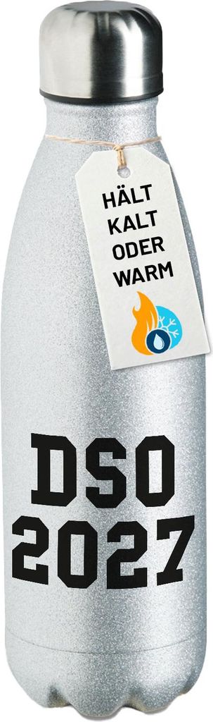 Huuraa Trinkflasche DSO 2027 Abschluss Belgien (ndl.) 500ml Silver Edelstahl Wasserflasche Trinkflasche Geschenkidee