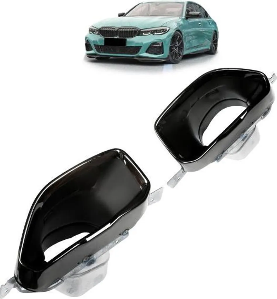 Canules d'Échappement Noir Brillant BMW M340i G20 G21 Finition Pack M