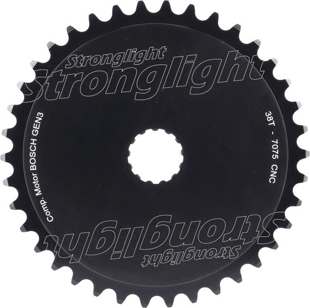 STRONGLIGHT Kettenblatt E-Bike BoschGen3 38 Zähne, für chainglider, direct mount, schwarz