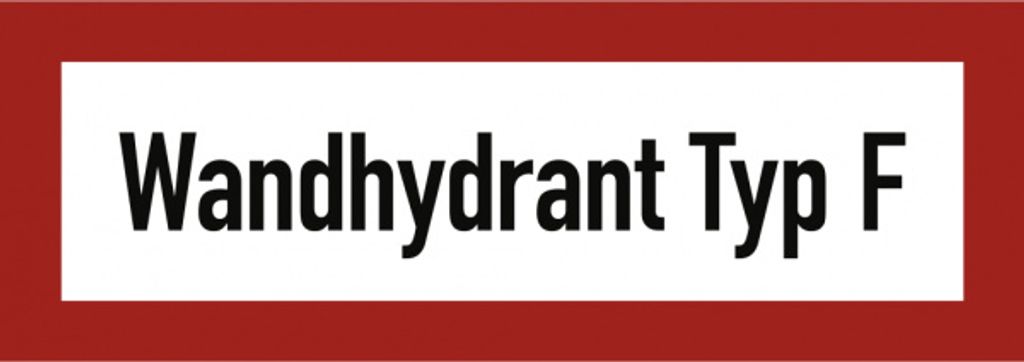 Dreifke Aufkleber, Wandhydrant Typ F, Folie, 210x74 mm