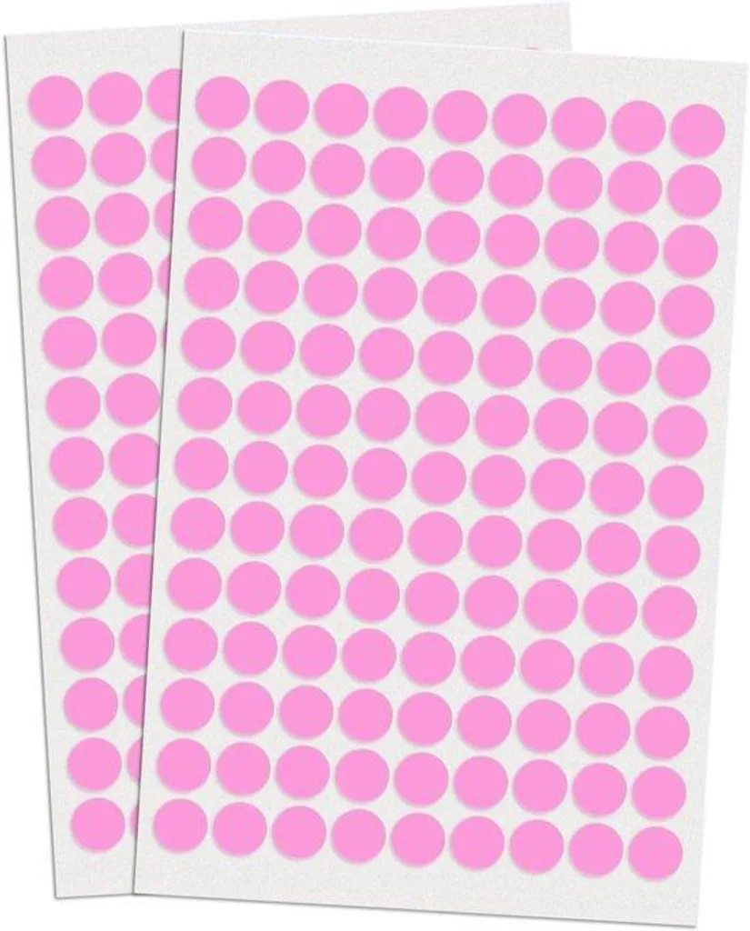 Pastilles autocollantes couleur 13 mm - Étiquettes rondes waterproof x1170