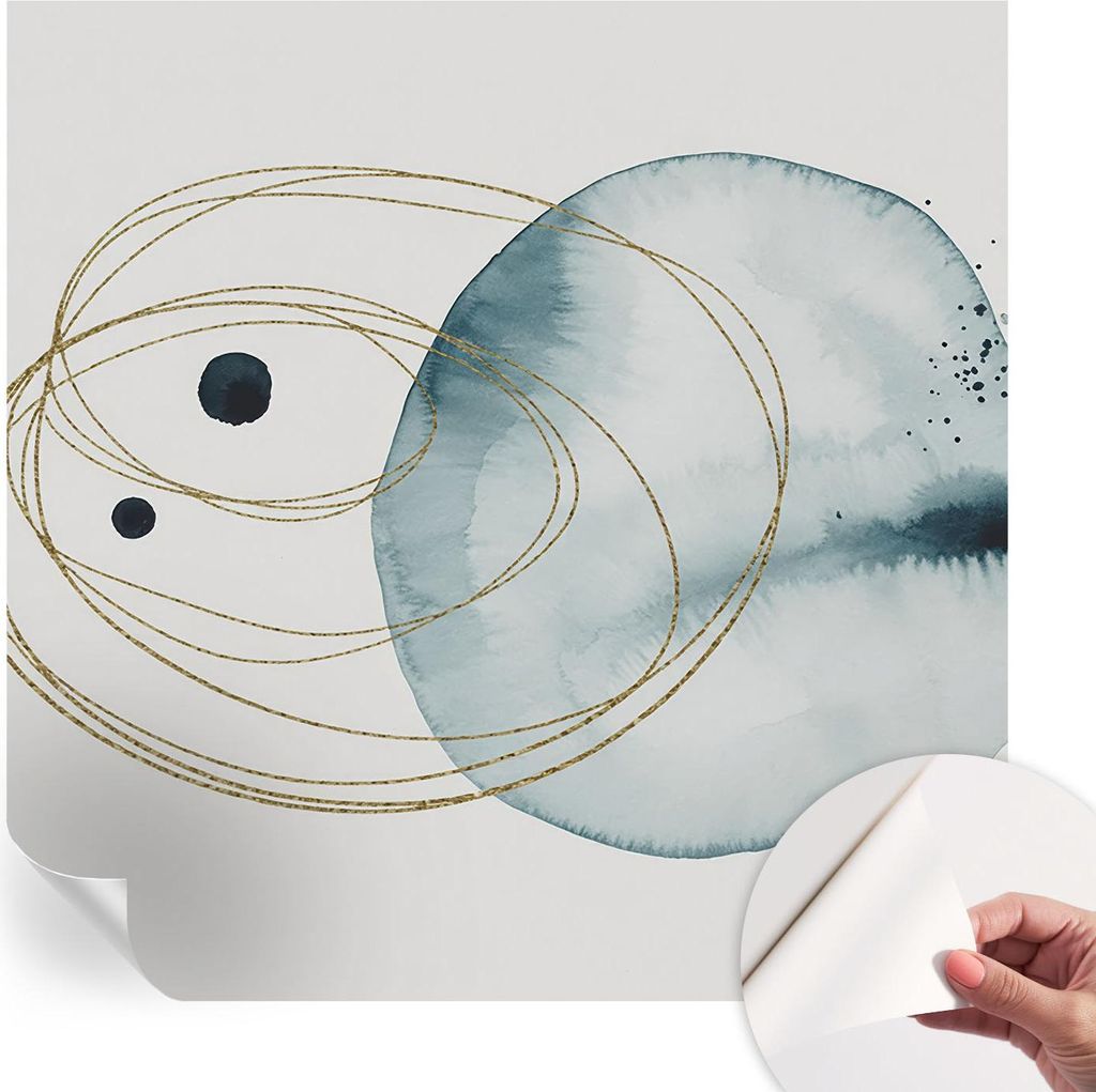 Selbstklebende Wandtapete - Dekorative Tapete für Wohnzimmer - Klebefolie für Wandbilder - Tapetenfolie für Wanddekoration - 250x250 cm - Abstra...