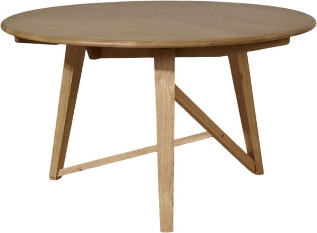 Runder Esstisch aus massivem Eichenholz