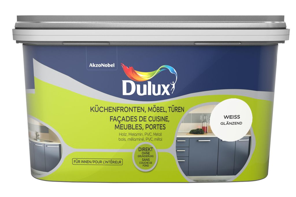 Dulux Fresh up Küchenfronten, Möbel, Türen Glänzend, Einfach mal neu streichen, Weiß, 2 l