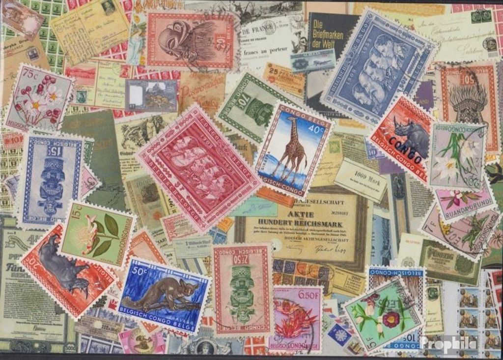 Briefmarken Belgisch-Kongo 25 verschiedene Marken