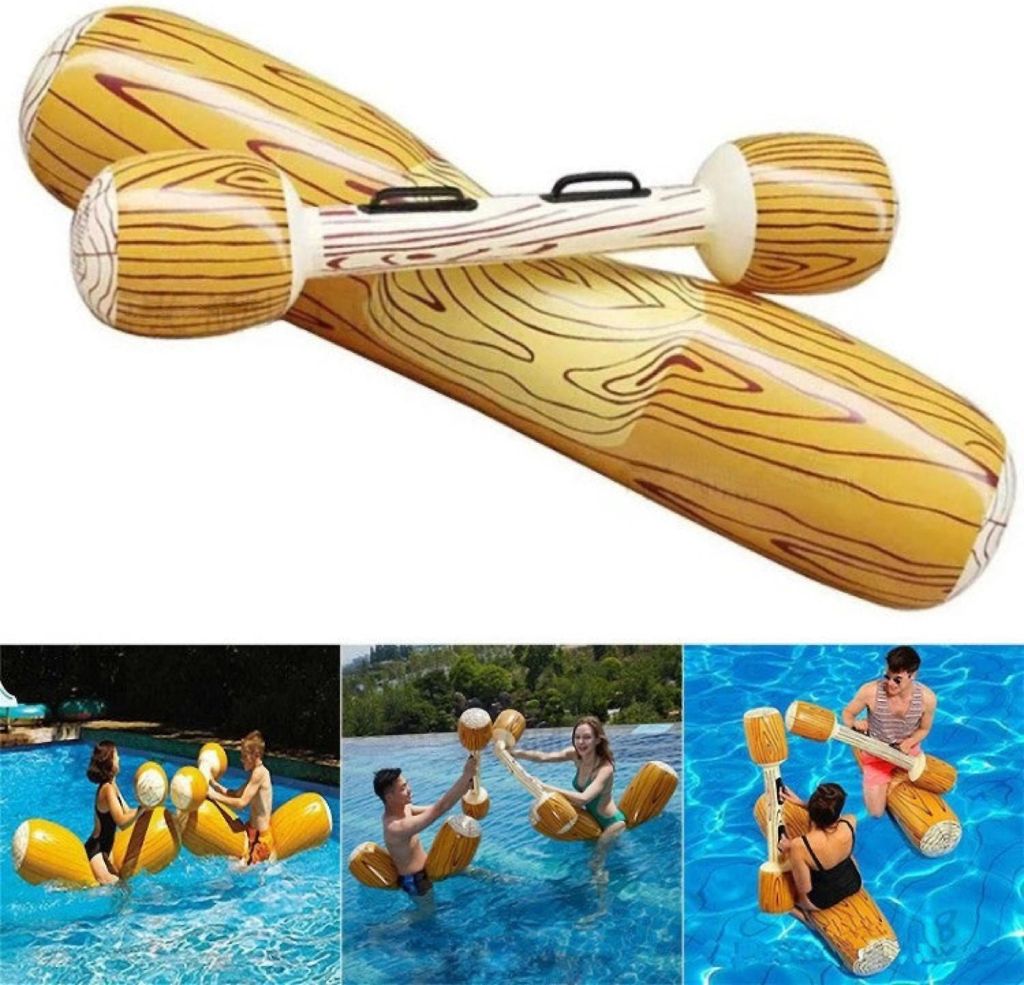 Aufblasbares Gladiator Pool Spielset – Wasserspaß mit XXL Floß & Paddel für Kinder & Erwachsene