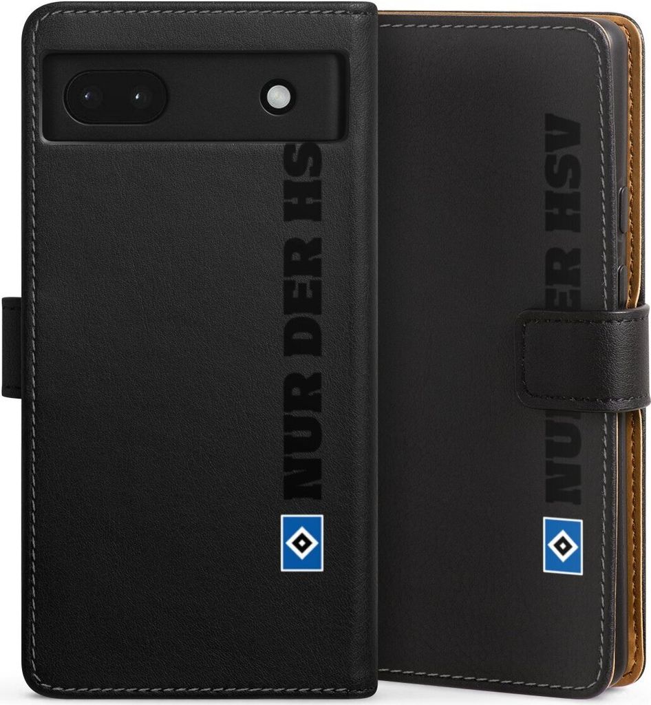 DeinDesign Klapphülle für Google Pixel 6a Handytasche Lederhülle Tasche HSV Hamburger SV transparent