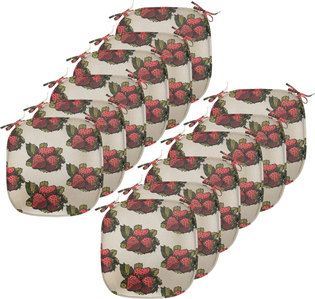 Offerta Set 12 Cuscini Sedie 40x40 ABAKUHAUS Impermeabili Corallo