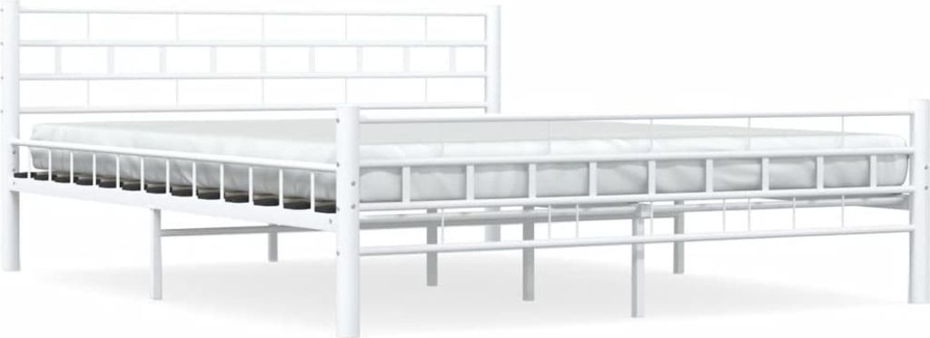 Bettgestell Weiß Metall 160×200 cm