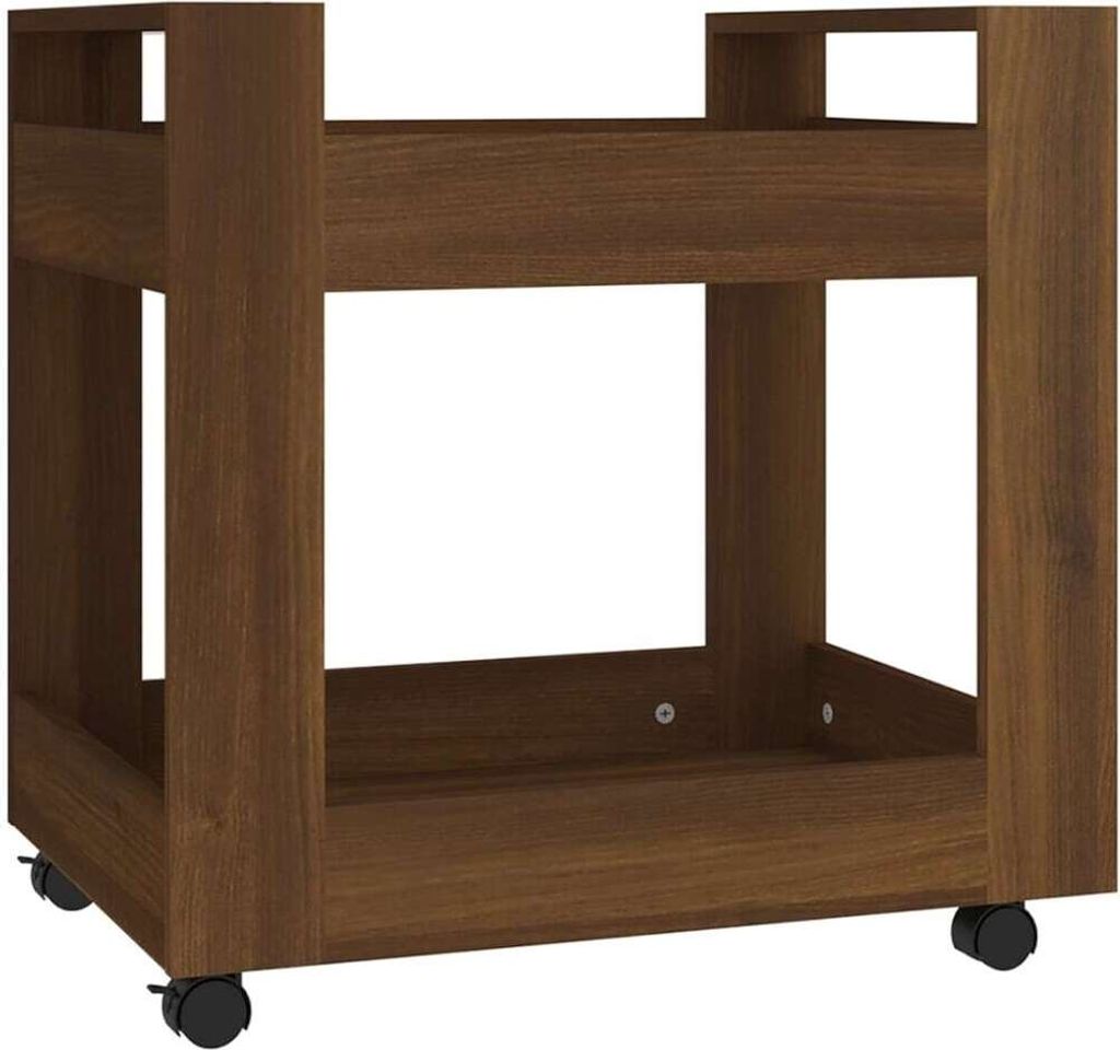 SYFAX Bürowagen Braun Eichen-Optik 60x45x60 cm Holzwerkstoff