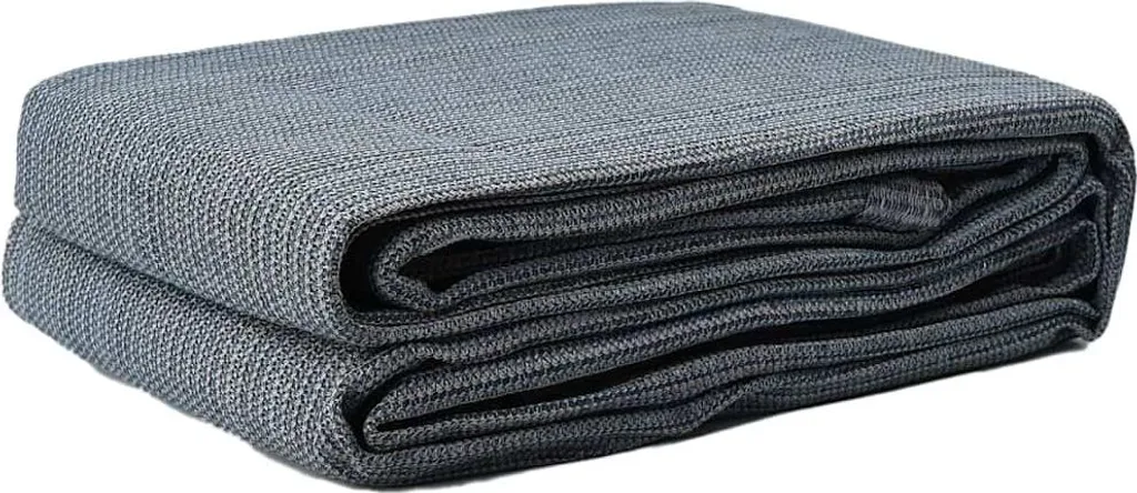 Tapis de tente vidaXL bleu et gris 400 x 250 cm en polyéthylène résistant