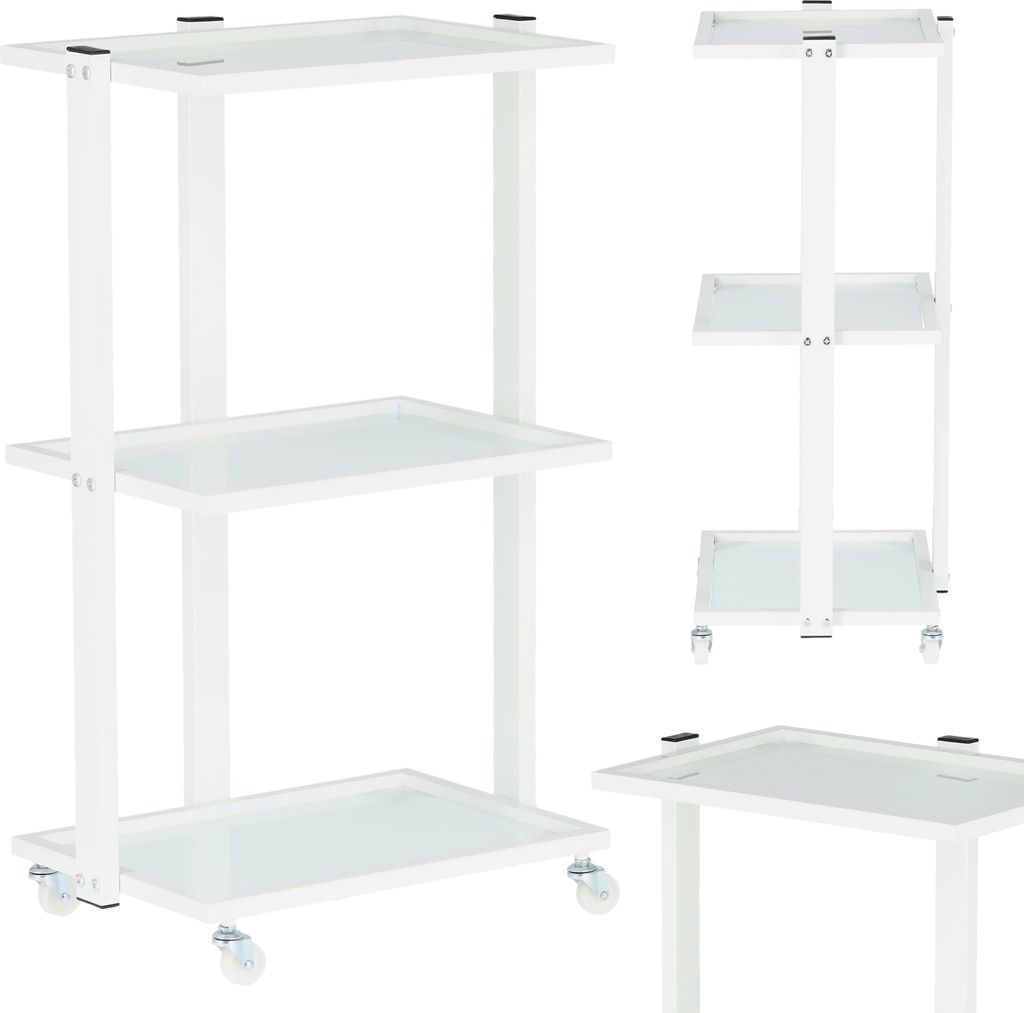 Kosmetikhilfe Friseursalon ST027B universeller Schrank Wagen Tisch auf Rädern mit drei Regalen L