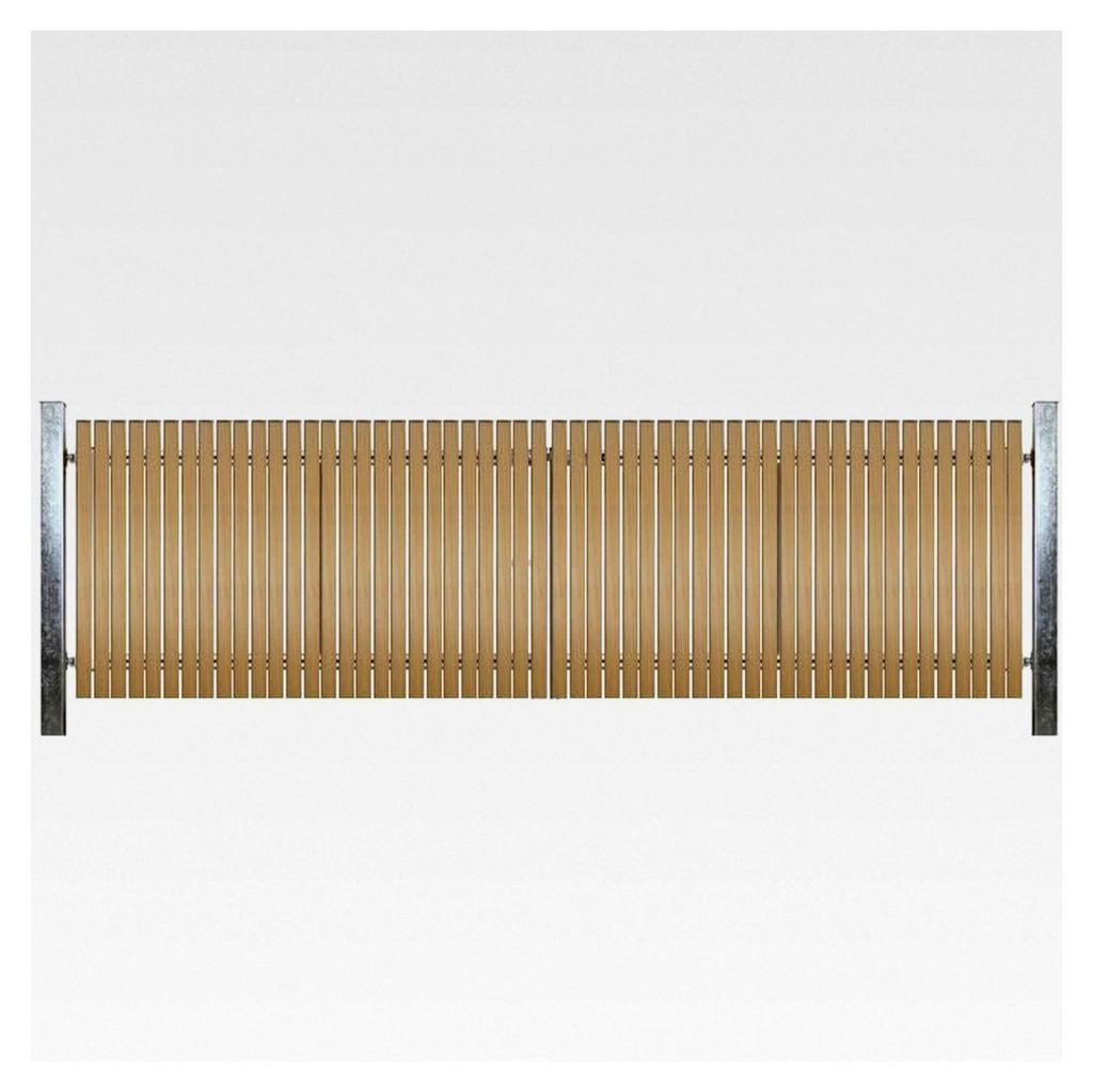 Drehtor 2-flügelig, Höhe 100cm, Breite 500cm, mit Pfosten