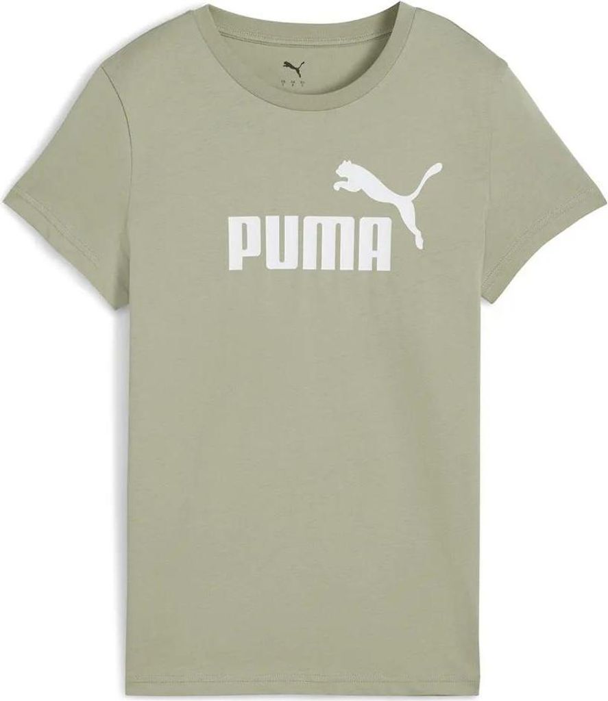 Puma Ess N1 Logo Kurzarm-t-shirt Grün S Damen Grün S