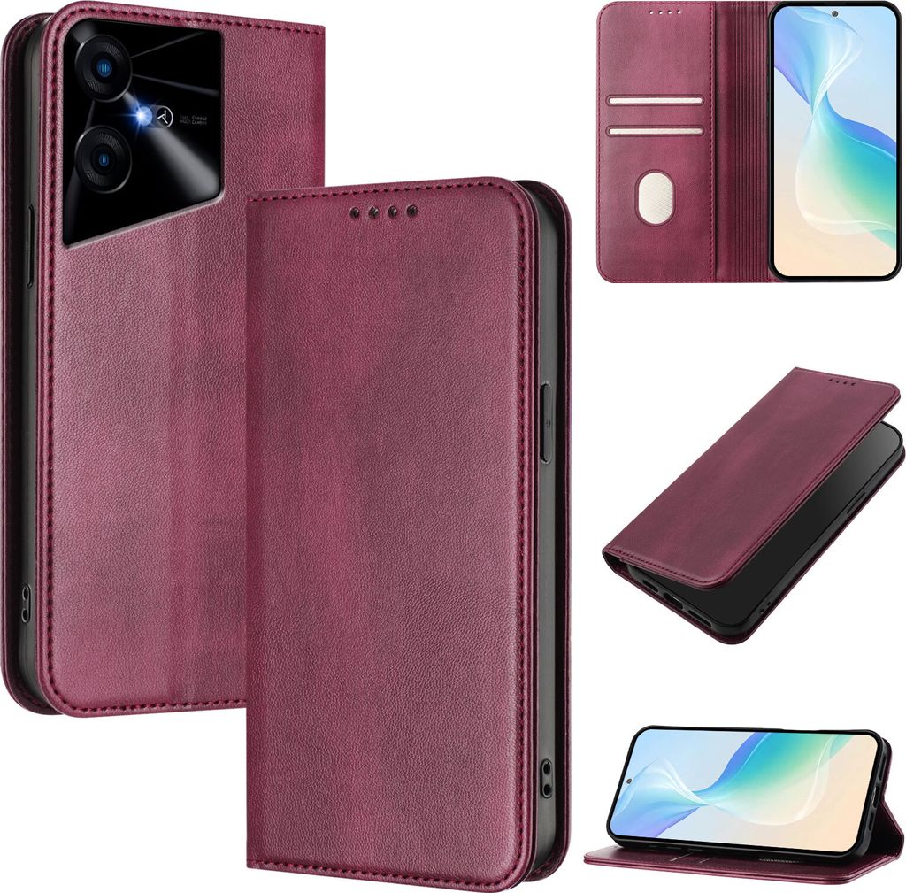 Custodia per Tecno Pova Neo 3, custodia in pelle vintage Immagine del prodotto 