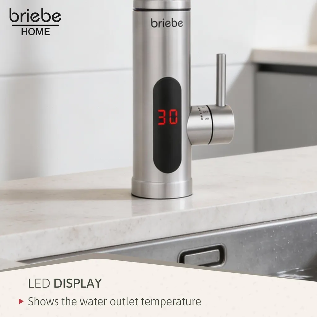 Mitigeur Électrique Instantané de Table en Acier Inoxydable Briebe - 6