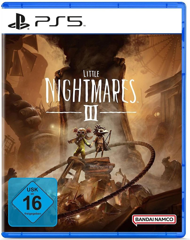 The image shows the game box for Little Nightmares III for PlayStation 5.