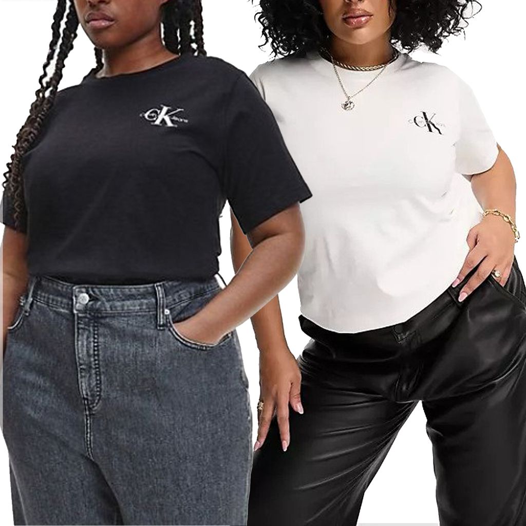Calvin Klein Jeans dámske tričko set 2 kusov plus veľkosť Obrázok produktu 