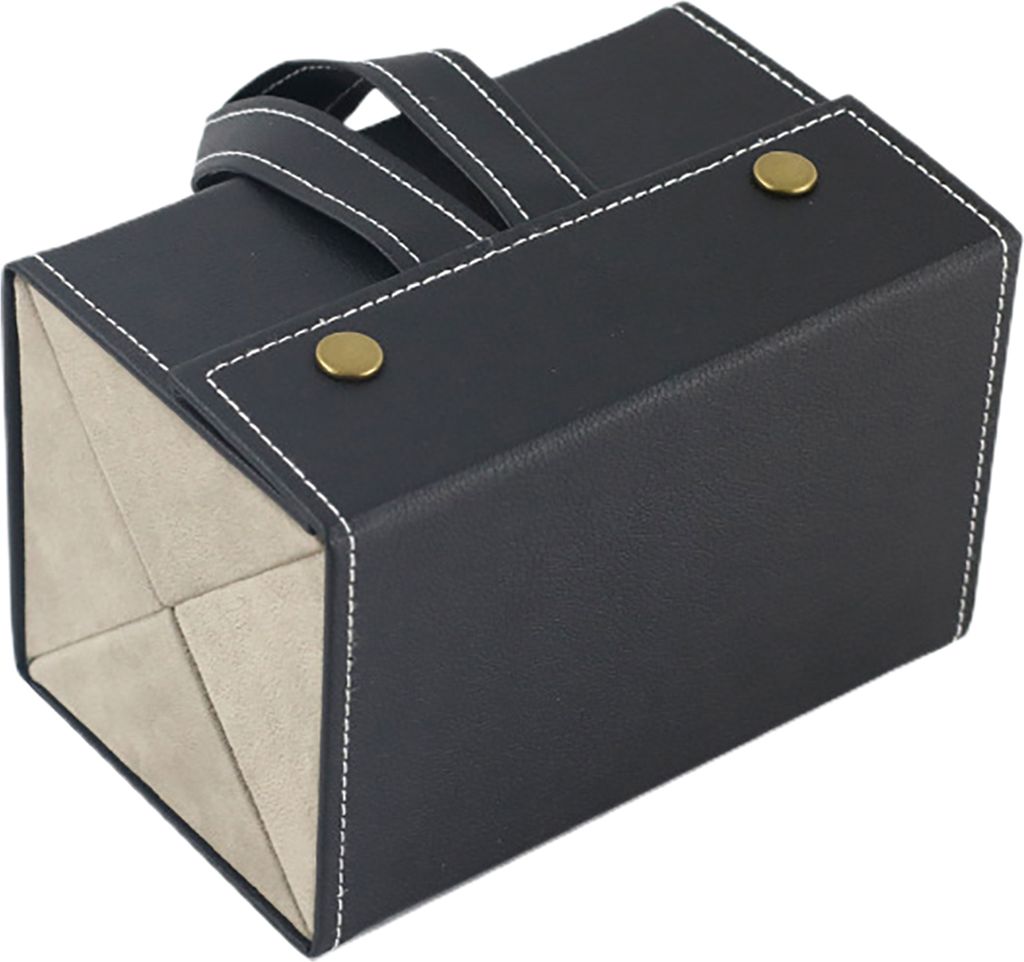 Brillen-Aufbewahrungsbox mit Metalldruckknöpfen, mehrere Fächer, einfarbiges Design, Sonnenbrillen-Schmuck-Organizer, Aufbewahrungskoffer
