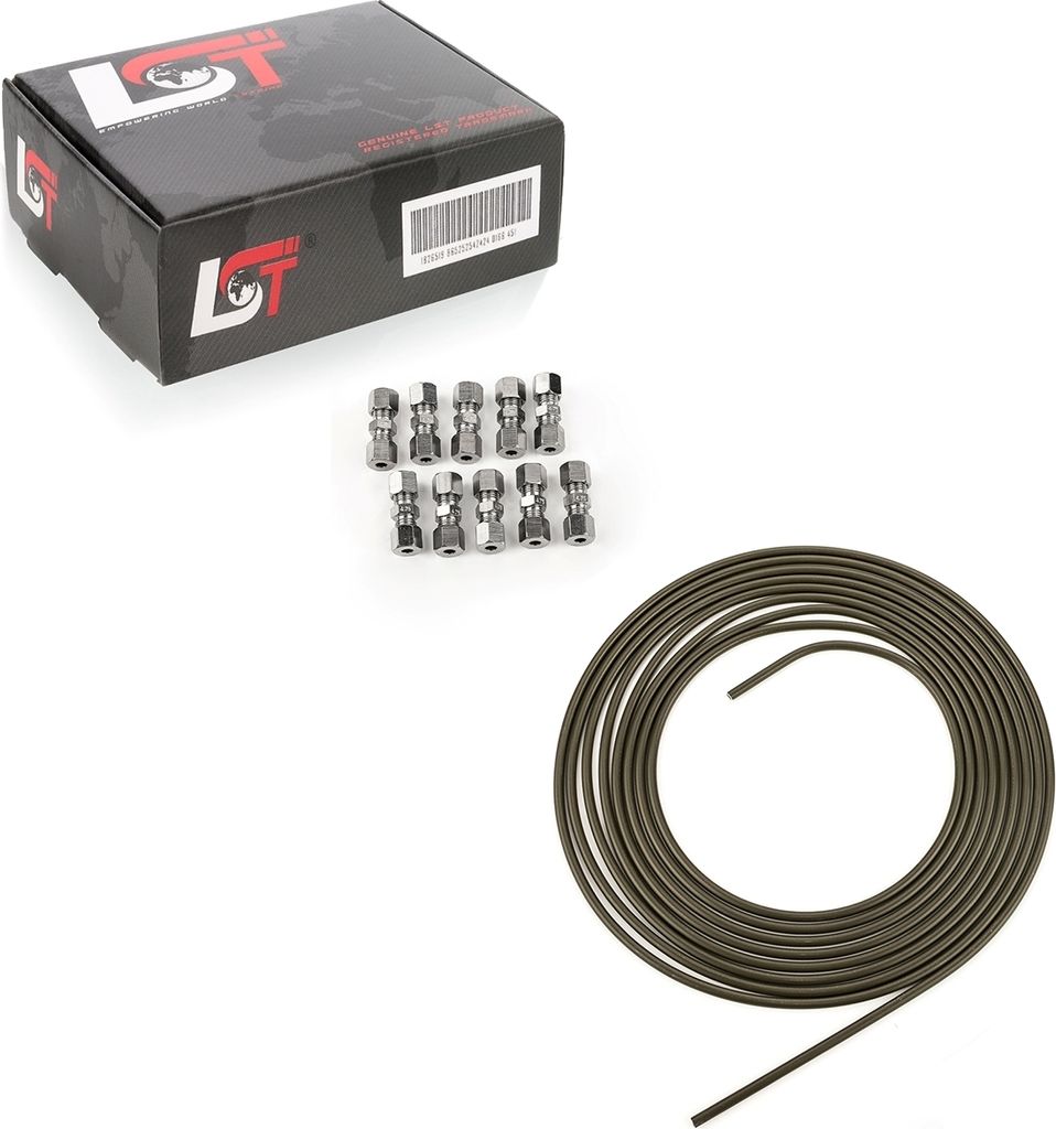 5m Stahl Bremsleitung 4,75mm +10 Schnellverbinder für Audi Porsche