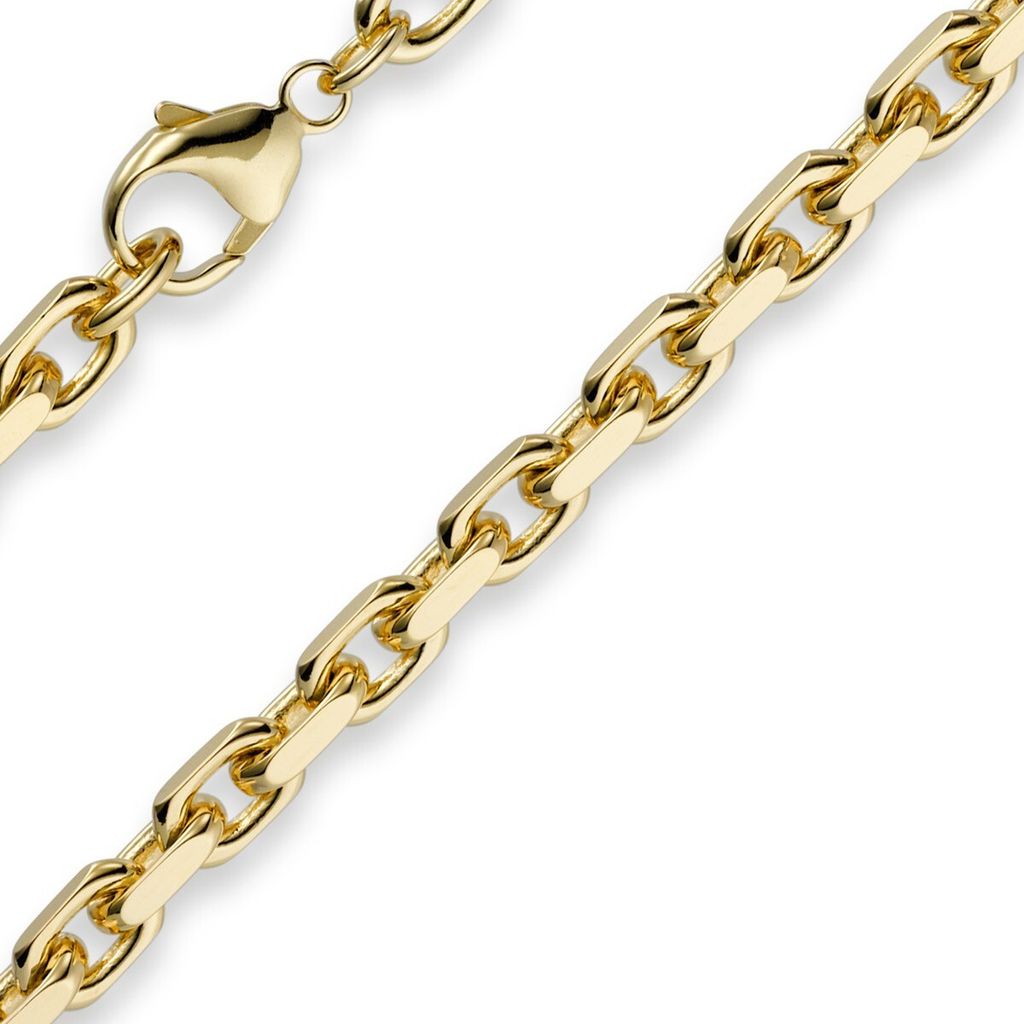 5mm Armband Armkette Ankerkette aus 585 Gold Gelbgold 21cm Herren Goldarmband